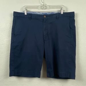TOMMY BAHAMA Mens 38 SHORTS CHINO COTTON SPANDEX STRETCH BLUE Flat Front Preppy